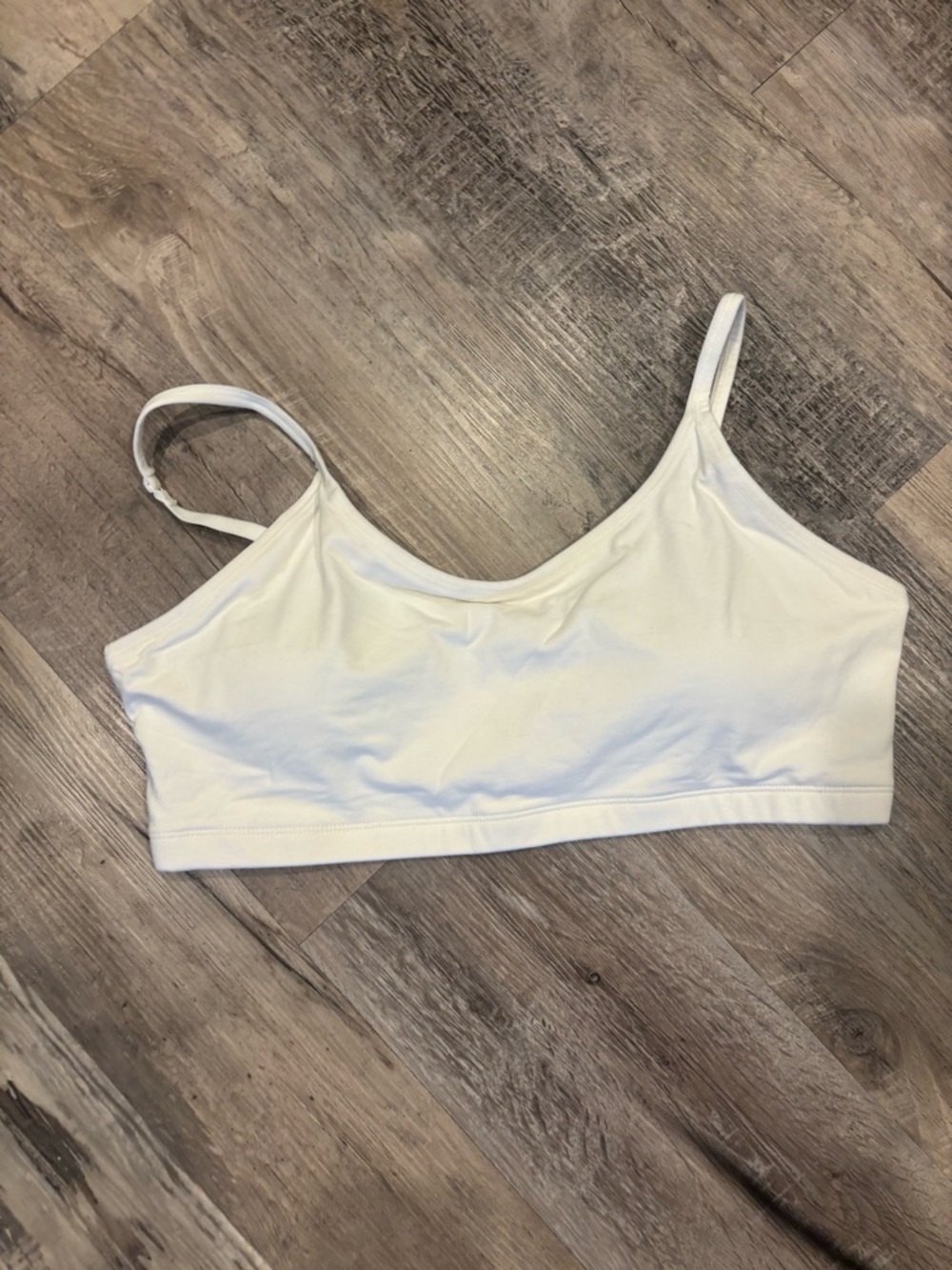 Pact White Organic Cotton Seamless Bralette Tank